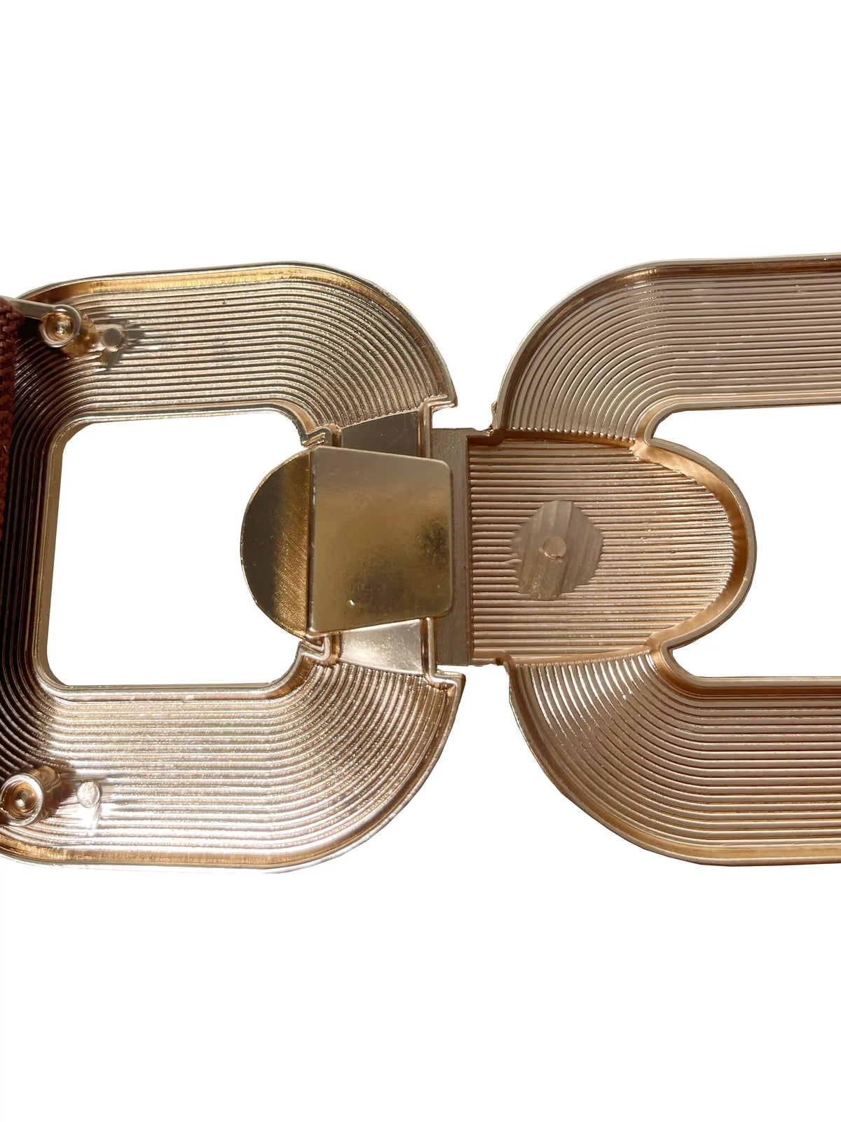 Cece - Cintura elasticizzata a vita alta beige e oro