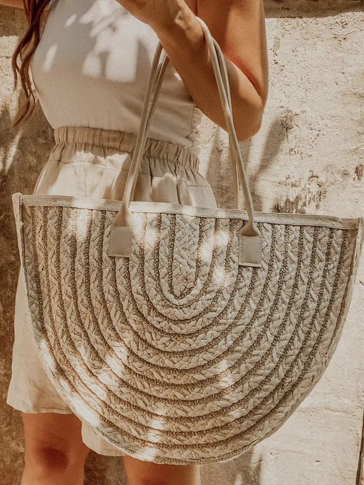 Borsa di paglia Borsa da donna tessuta Borsa estiva in rattan di fiori stile bohémien Borsa a tracolla da spiaggia casual con coulisse 24x21x15cm-2 Borsa di paglia Borsa da donna tessuta Borsa estiva in rattan di fiori stile bohémien Borsa a tracolla da spiaggia casual con coulisse 24x21x15cm-2