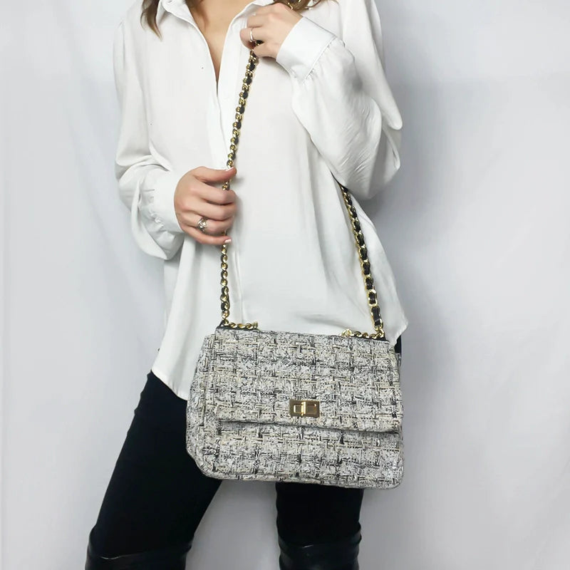 La Parisienne Set- Maxi Bag e Mini Bag in Tweed