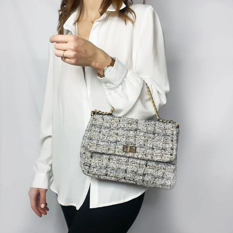 La Parisienne Set- Maxi Bag e Mini Bag in Tweed